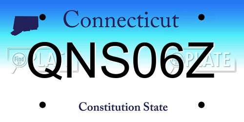 QNS06Z Connecticut License Plate