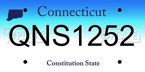QNS1252 Connecticut License Plate