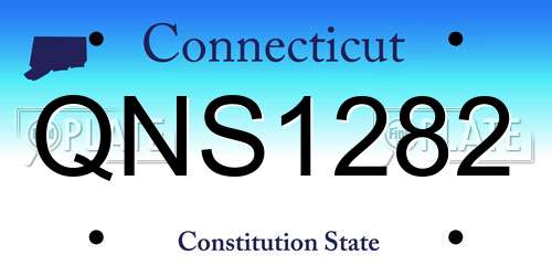 QNS1282 Connecticut License Plate