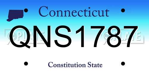 QNS1787 Connecticut License Plate