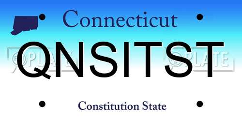 QNSITST Connecticut License Plate