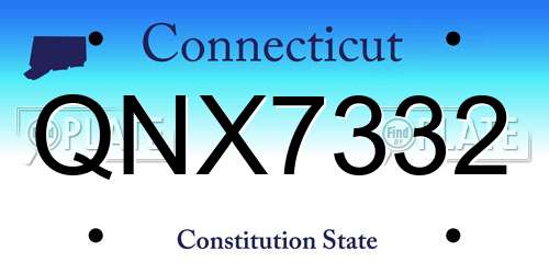 QNX7332 Connecticut License Plate