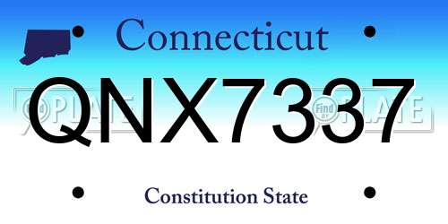 QNX7337 Connecticut License Plate
