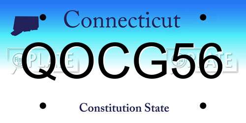 QOCG56 Connecticut License Plate