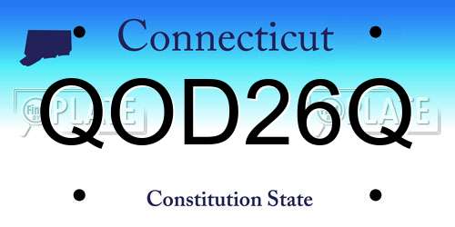 QOD26Q Connecticut License Plate