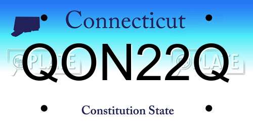 QON22Q Connecticut License Plate