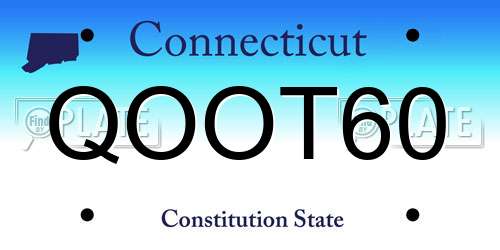 QOOT60 Connecticut License Plate