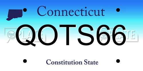 QOTS66 Connecticut License Plate