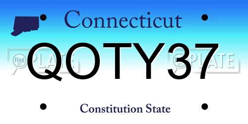QOTY37 Connecticut License Plate