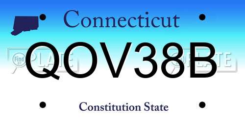 QOV38B Connecticut License Plate