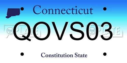 QOVS03 Connecticut License Plate