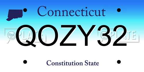 QOZY32 Connecticut License Plate
