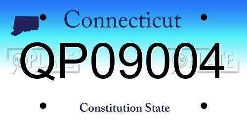 QP09004 Connecticut License Plate