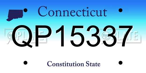 QP15337 Connecticut License Plate