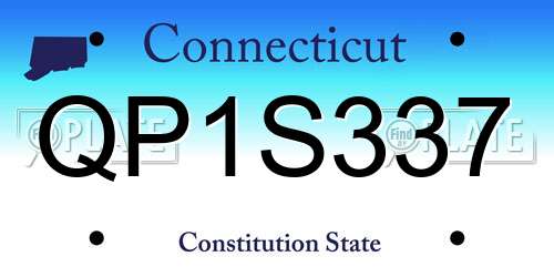 QP1S337 Connecticut License Plate