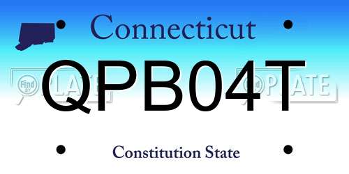 QPB04T Connecticut License Plate
