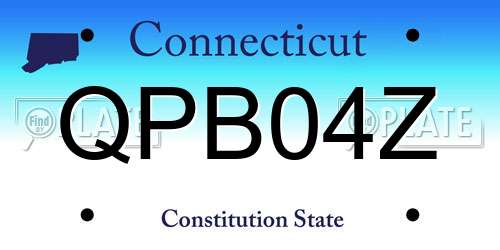 QPB04Z Connecticut License Plate