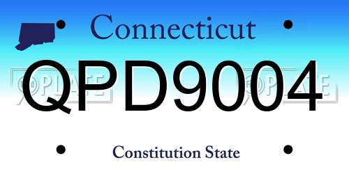 QPD9004 Connecticut License Plate