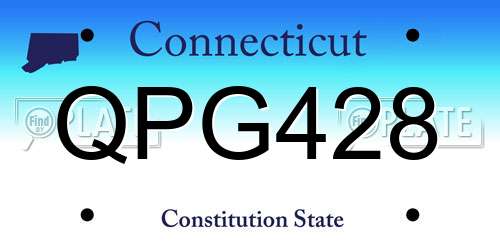 QPG428 Connecticut License Plate