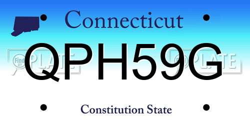QPH59G Connecticut License Plate