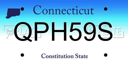 QPH59S Connecticut License Plate