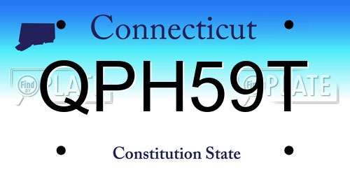 QPH59T Connecticut License Plate
