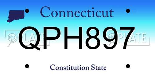 QPH897 Connecticut License Plate