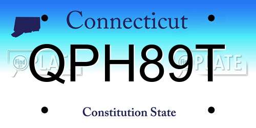 QPH89T Connecticut License Plate
