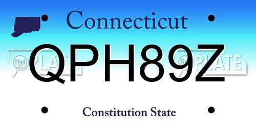 QPH89Z Connecticut License Plate