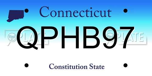 QPHB97 Connecticut License Plate