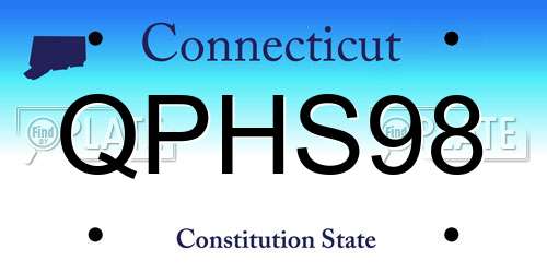 QPHS98 Connecticut License Plate