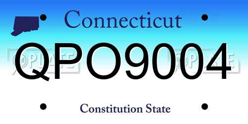 QPO9004 Connecticut License Plate