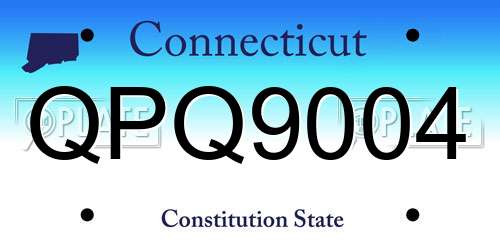 QPQ9004 Connecticut License Plate