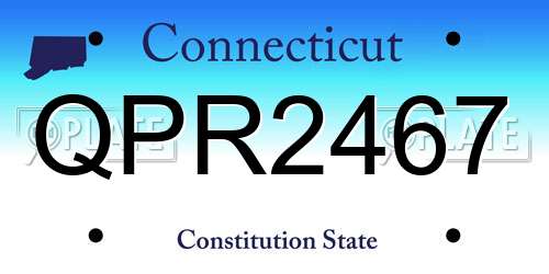 QPR2467 Connecticut License Plate