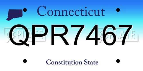 QPR7467 Connecticut License Plate