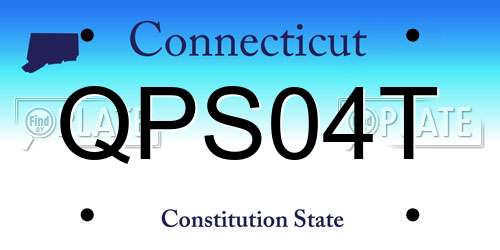 QPS04T Connecticut License Plate