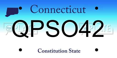 QPSO42 Connecticut License Plate