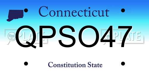 QPSO47 Connecticut License Plate