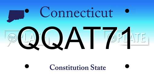 QQAT71 Connecticut License Plate