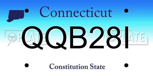QQB28I Connecticut License Plate