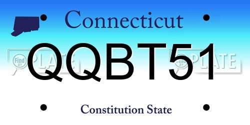 QQBT51 Connecticut License Plate