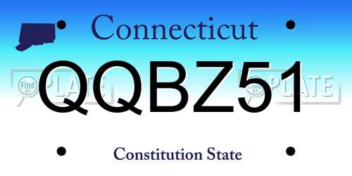 QQBZ51 Connecticut License Plate