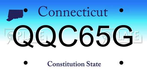 QQC65G Connecticut License Plate