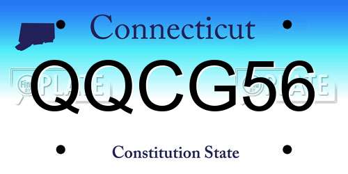 QQCG56 Connecticut License Plate