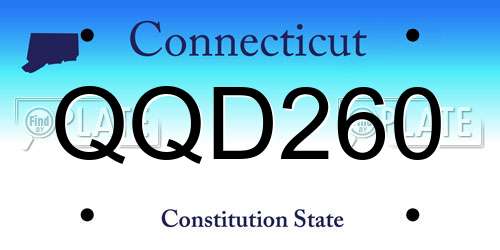 QQD260 Connecticut License Plate