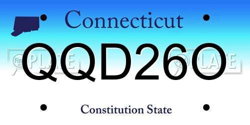 QQD26O Connecticut License Plate