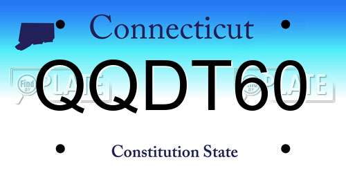 QQDT60 Connecticut License Plate