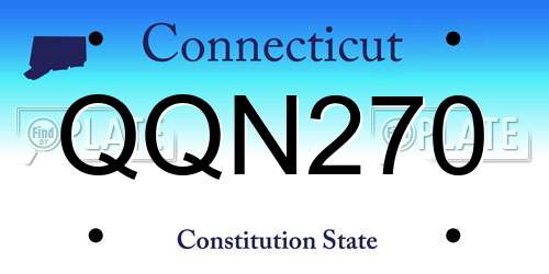 QQN270 Connecticut License Plate