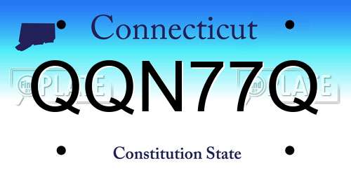 QQN77Q Connecticut License Plate