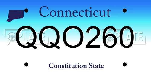 QQO260 Connecticut License Plate